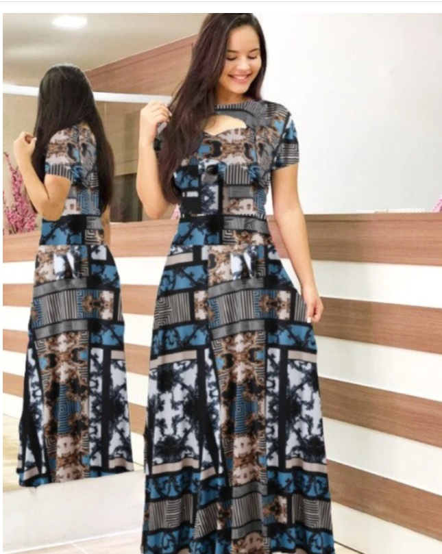 Fashion Fat Women Autumn Dress Bohmia Maxi Dresses Ladies - Image 4