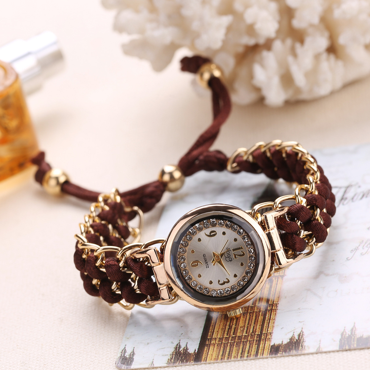 Fashion Leisure High Quality Woman Watch Women Knitting Rope Chain Winding Analog Quartz Movement Wrist Watch - Image 9
