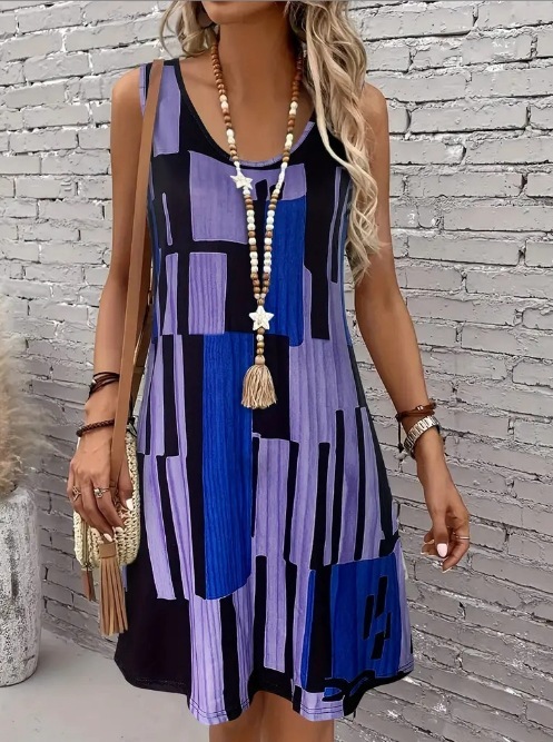 Casual Versatile And Stylish Striped V-neck Dress - Image 9
