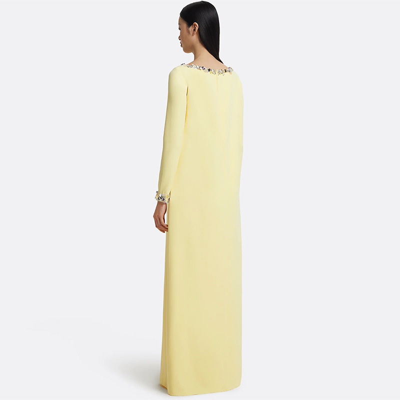 Fashionable Minimalist Beaded Loose-fitting Long Dress - Image 5