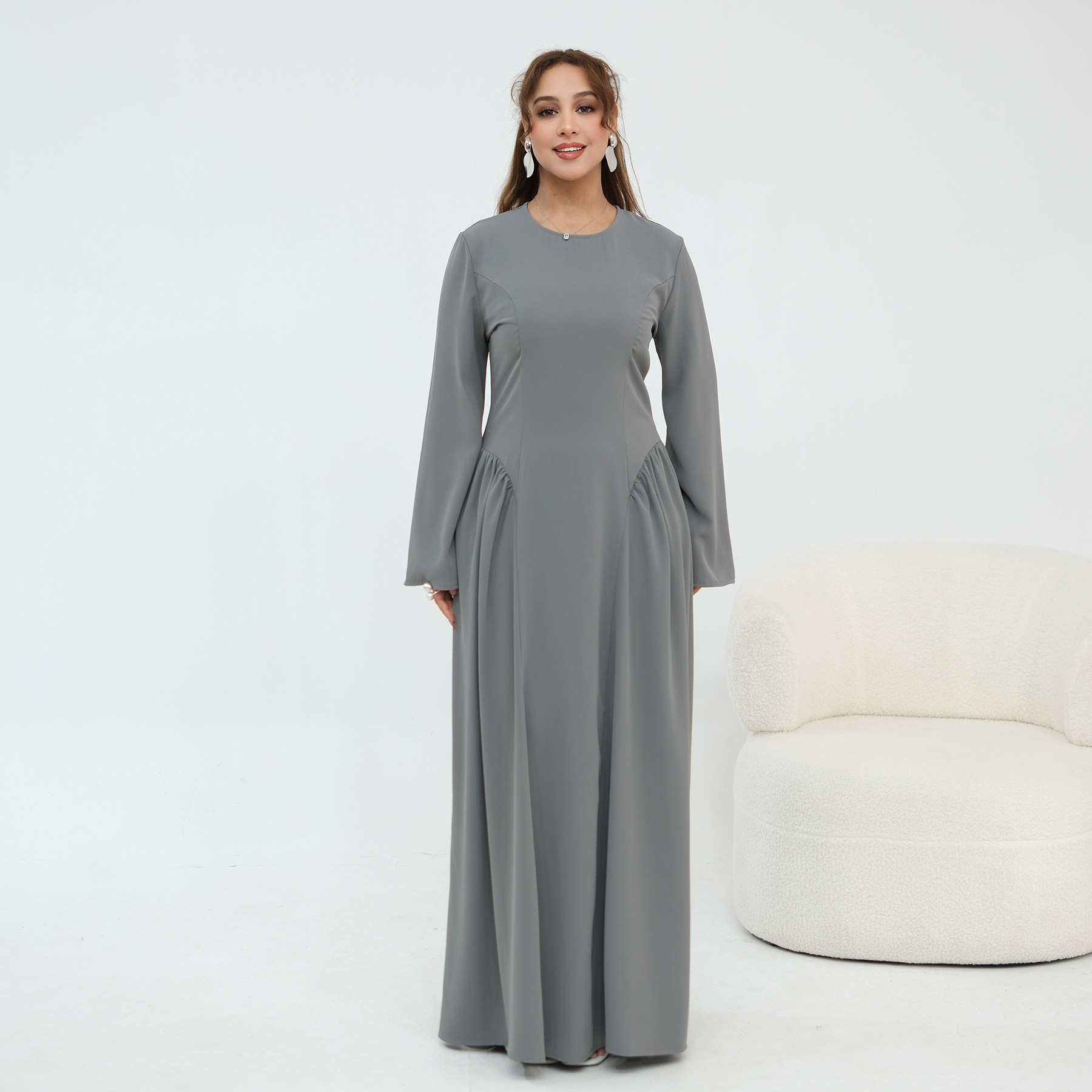 Plus-size Middle Eastern Long-sleeve Dress - Image 4