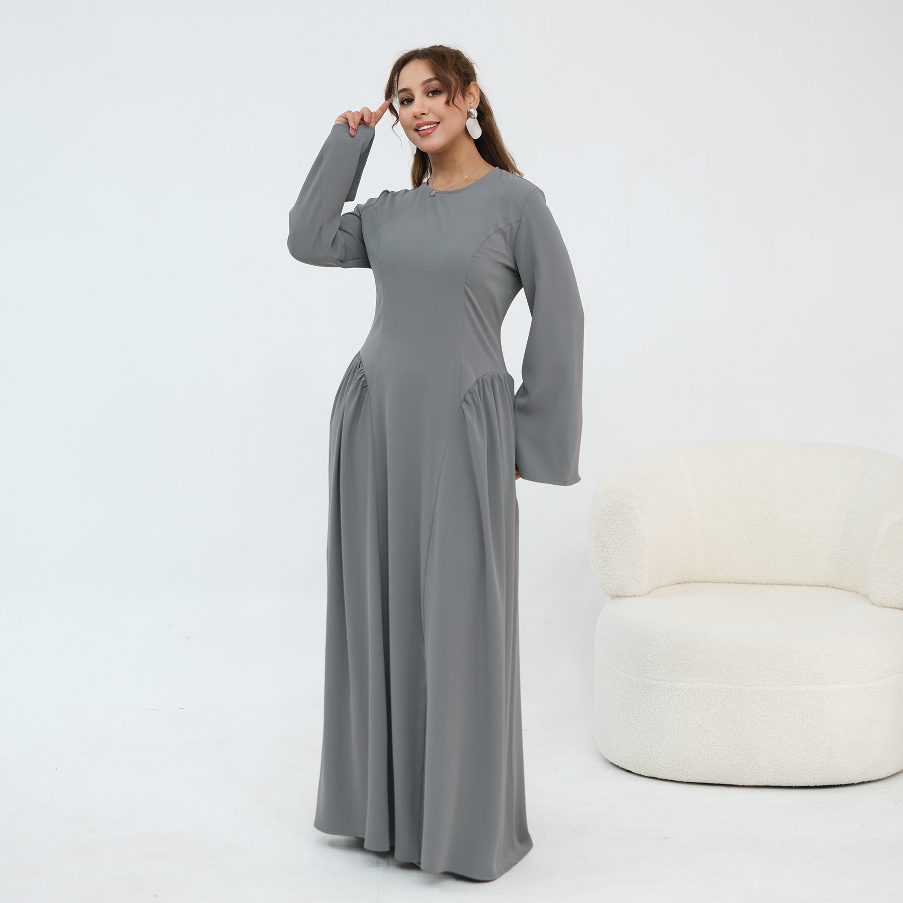 Plus-size Middle Eastern Long-sleeve Dress - Image 6
