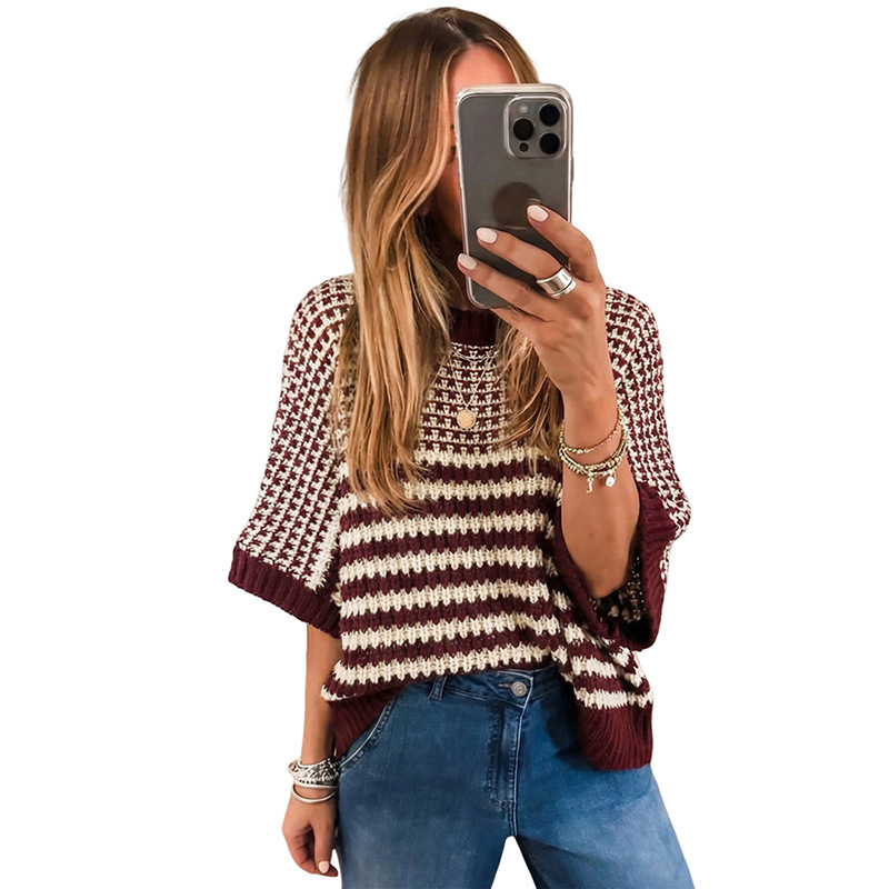 Womens Crew-neck Sweater A Stylish Versatile And Relaxed-fit Top - Image 8