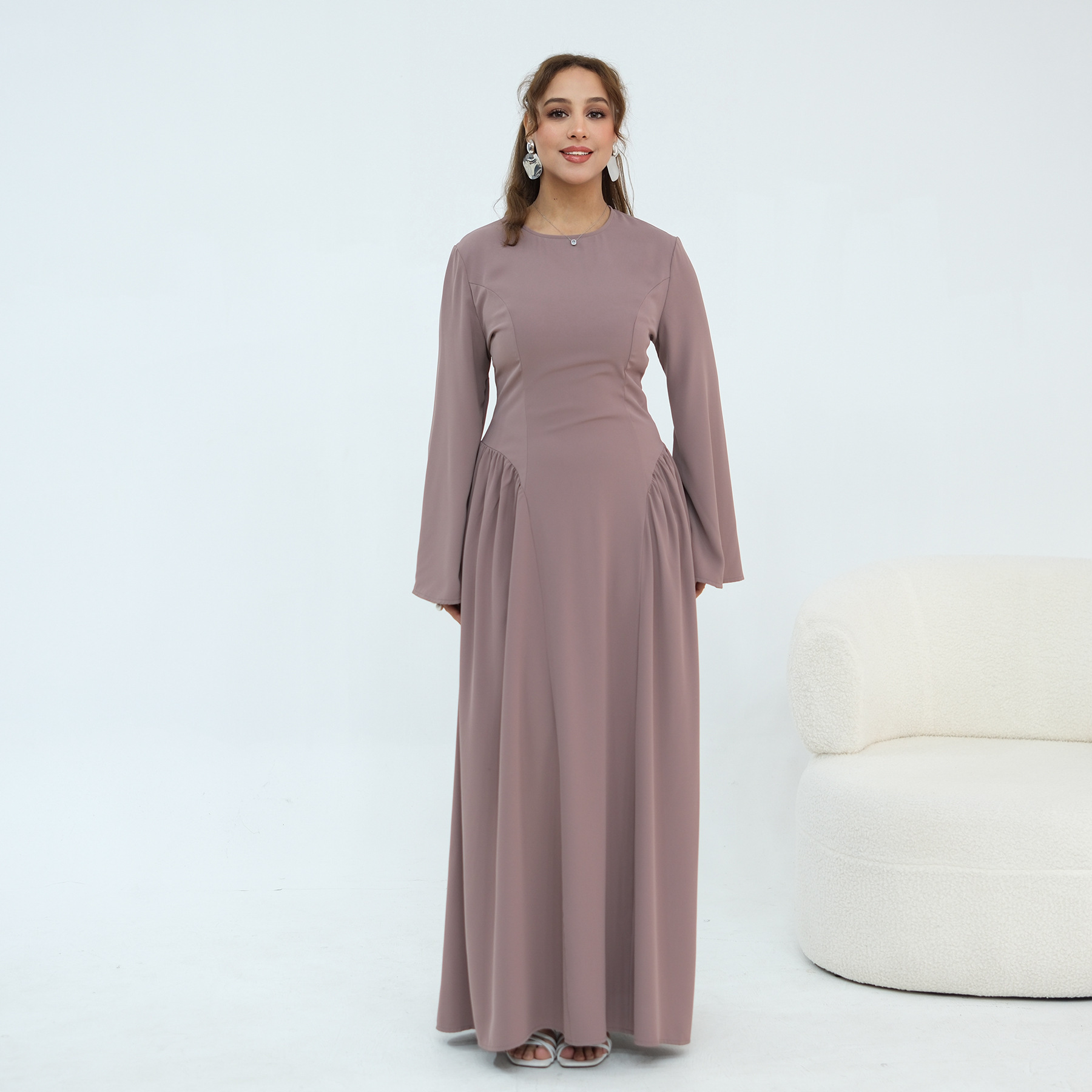 Plus-size Middle Eastern Long-sleeve Dress - Image 3