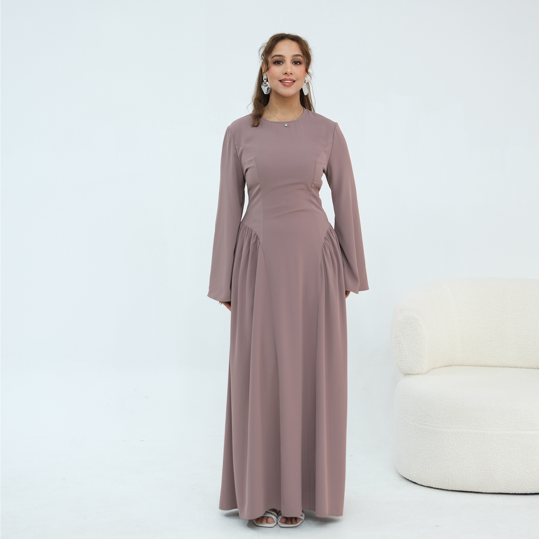 Plus-size Middle Eastern Long-sleeve Dress - Image 6