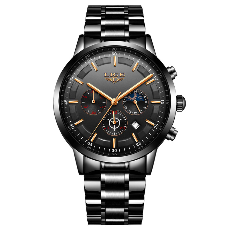 Men's Fashion Waterproof Moon Quartz Business Sports Watch - Image 2