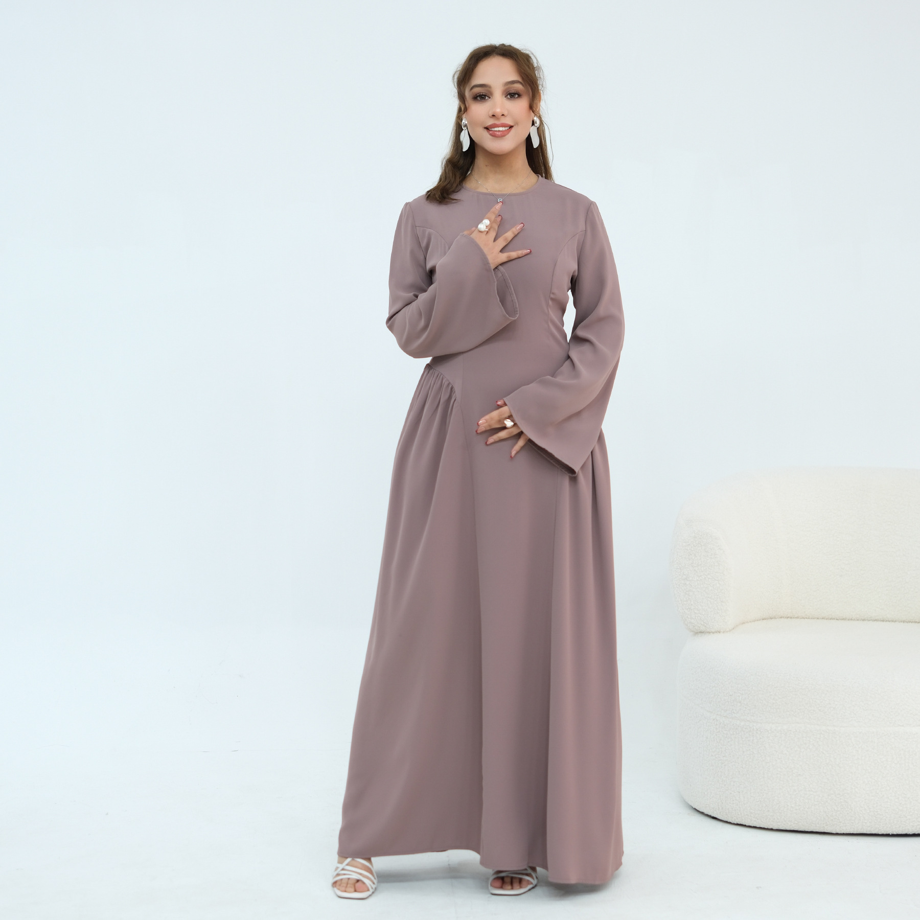Plus-size Middle Eastern Long-sleeve Dress